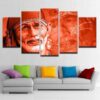 Life Is A Dream. Realize It - Sai Baba - Religion 5 Panel Canvas Art Wall Decor