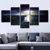 Lighthouse Island - Nature 5 Panel Canvas Art Wall Decor