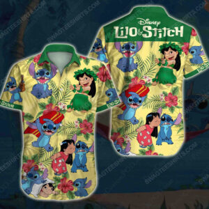 Lilo And Stitch Disney Cartoon Summer Vacation Hawaiian Shirt