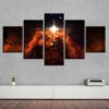 Lion Nebula - Animal 5 Panel Canvas Art Wall Decor