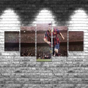 Lionel Messi 05 - Fomous Person 5 Panel Canvas Art Wall Decor