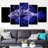 Lionfish Scorpionfish - Animal 5 Panel Canvas Art Wall Decor