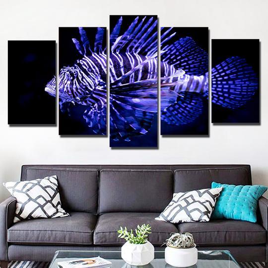 Lionfish Scorpionfish - Animal 5 Panel Canvas Art Wall Decor Lionfish Scorpionfish - Animal 5 Panel Canvas Art Wall Decor