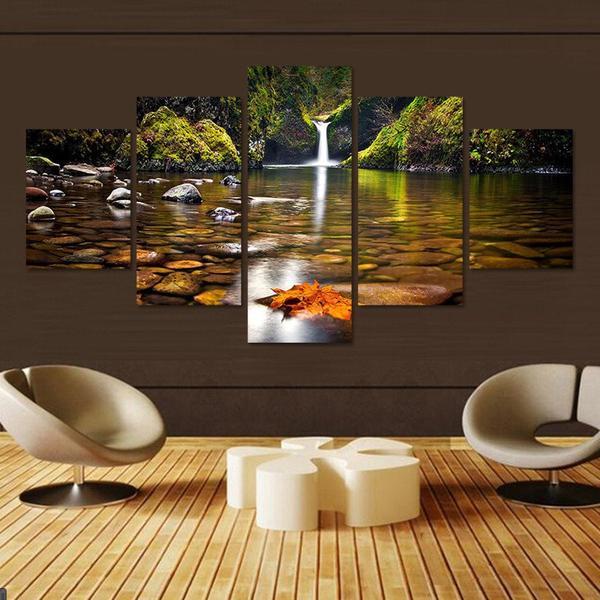 Little Oasis - Nature 5 Panel Canvas Art Wall Decor Little Oasis - Nature 5 Panel Canvas Art Wall Decor