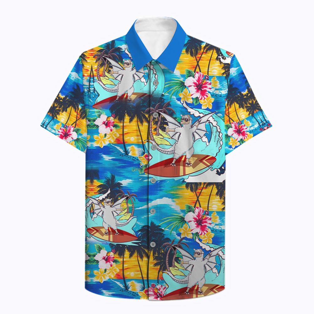 Llama Surfing Hawaiian Shirt Llama Surfing Hawaiian Shirt