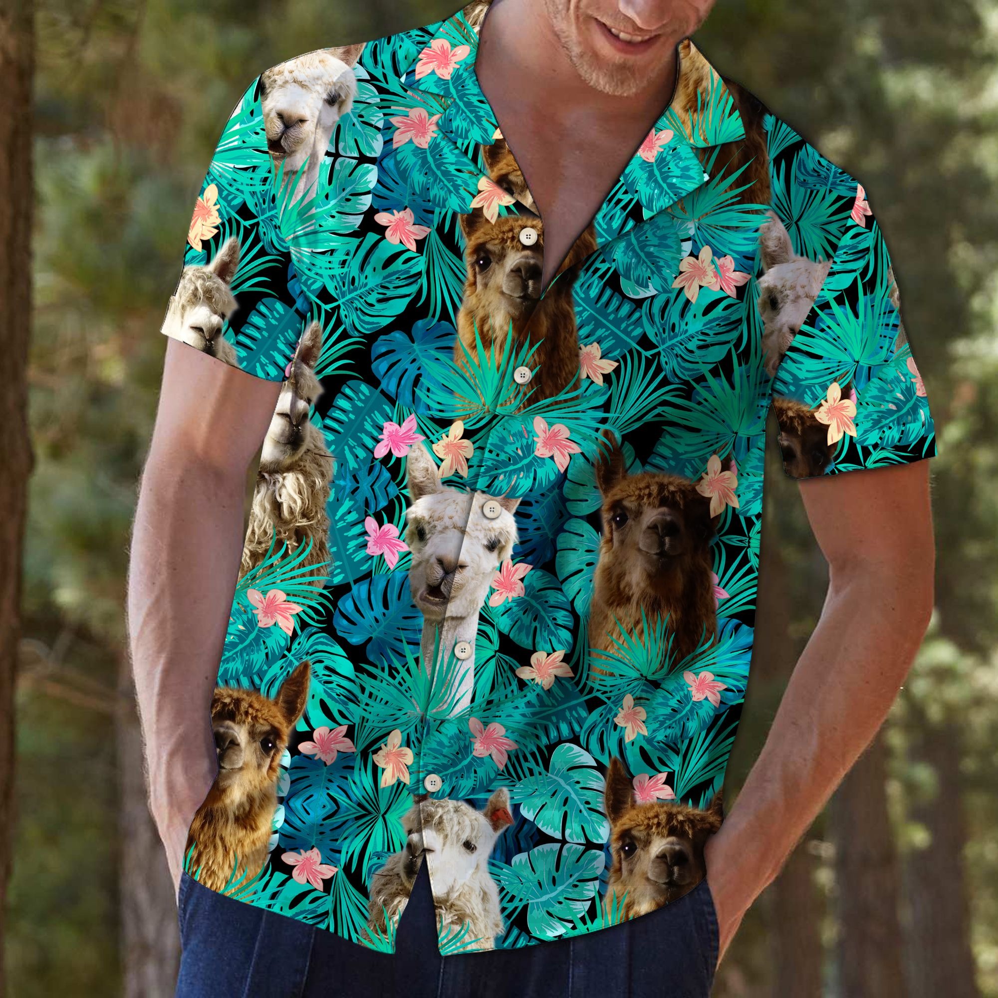 Llama Tropical Hawaiian Shirt Llama Tropical Hawaiian Shirt