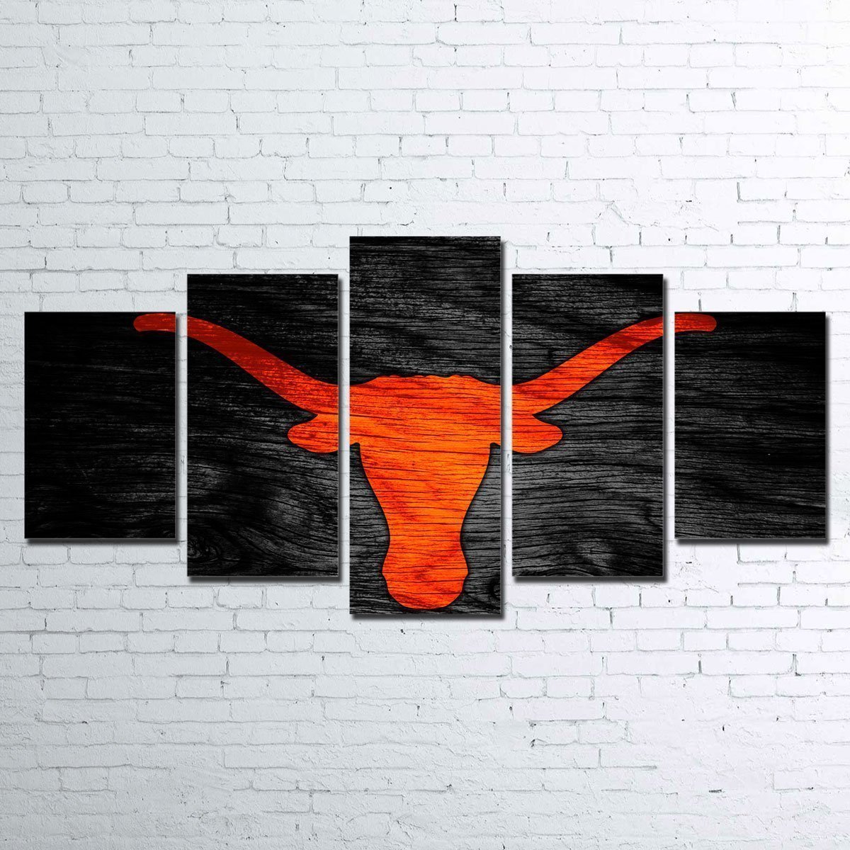 Longhorns Logo - Sport 5 Panel Canvas Art Wall Decor Longhorns Logo - Sport 5 Panel Canvas Art Wall Decor