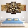Lord Ganesha 1 - Religion 5 Panel Canvas Art Wall Decor