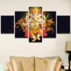 Lord Ganesha 5 - Religion 5 Panel Canvas Art Wall Decor