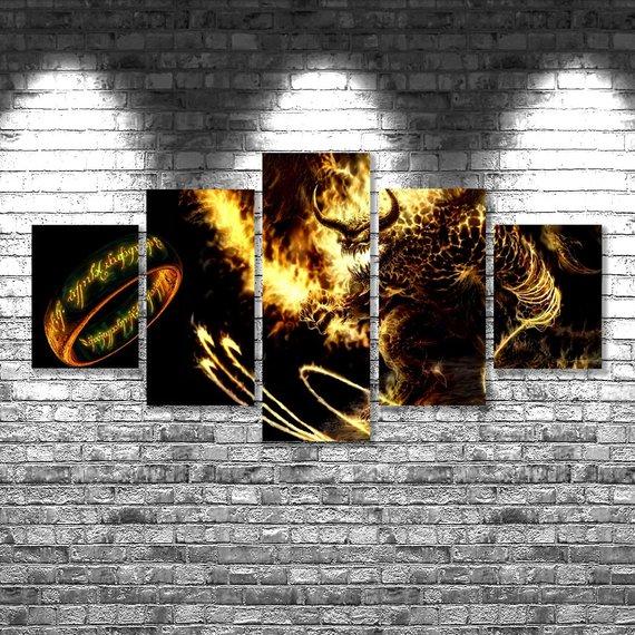 Lord Of The Rings 08 - Movie 5 Panel Canvas Art Wall Decor Lord Of The Rings 08 - Movie 5 Panel Canvas Art Wall Decor