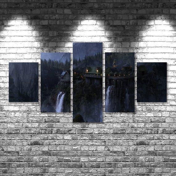 Lord Of The Rings 09 - Movie 5 Panel Canvas Art Wall Decor Lord Of The Rings 09 - Movie 5 Panel Canvas Art Wall Decor