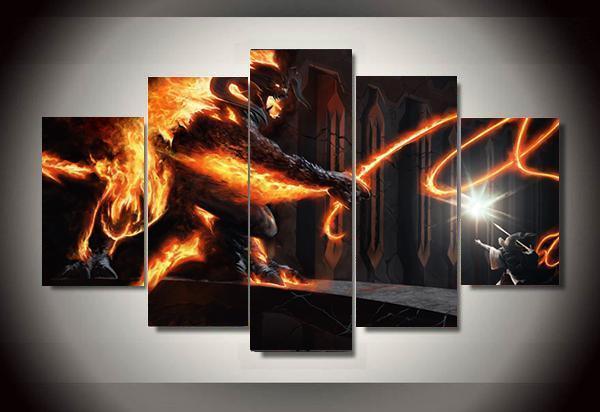 Lord Of The Rings - Middle Earth Map 2 - Movie 5 Panel Canvas Art Wall Decor Lord Of The Rings - Middle Earth Map 2 - Movie 5 Panel Canvas Art Wall Decor