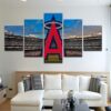 Los Angeles Angels 3 - Sport 5 Panel Canvas Art Wall Decor