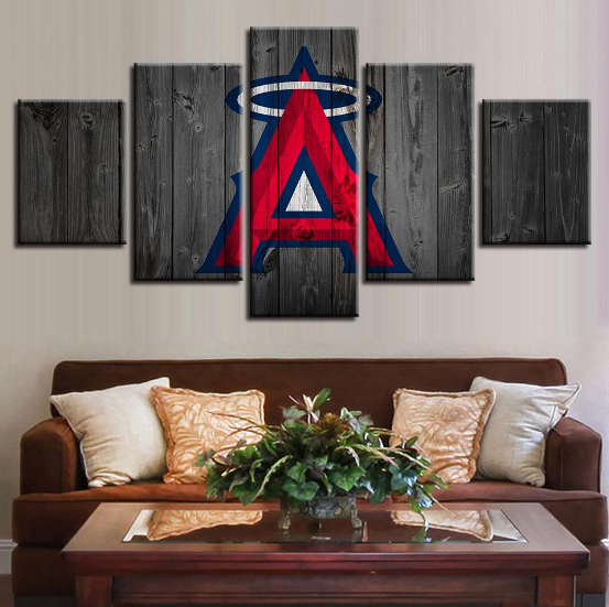 Los Angeles Angels Baseball - Sport 5 Panel Canvas Art Wall Decor Los Angeles Angels Baseball - Sport 5 Panel Canvas Art Wall Decor