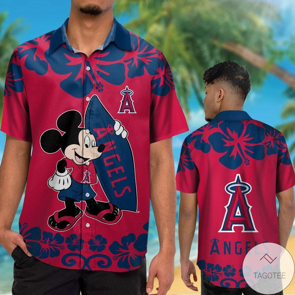 Los Angeles Angels Mickey Mouse Hawaiian Shirt Los Angeles Angels Mickey Mouse Hawaiian Shirt