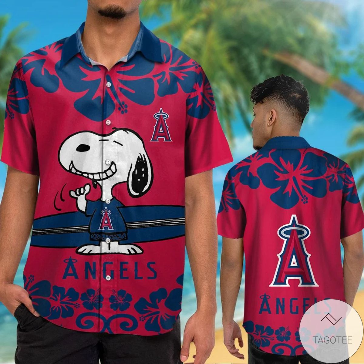 Los Angeles Angels Snoopy Hawaiian Shirt Los Angeles Angels Snoopy Hawaiian Shirt