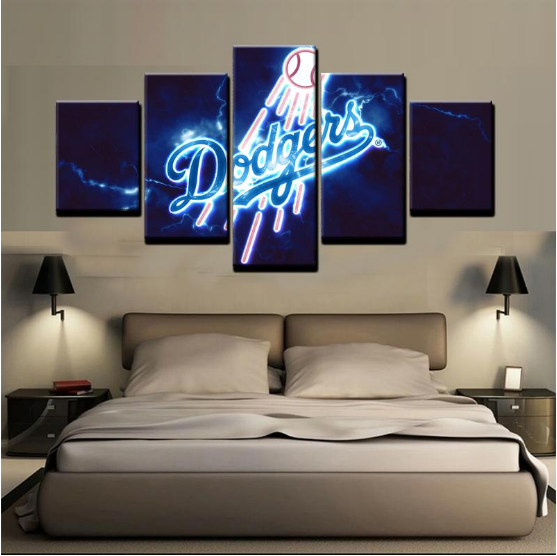 Los Angeles Dodgers Baseball - Sport 5 Panel Canvas Art Wall Decor Los Angeles Dodgers Baseball - Sport 5 Panel Canvas Art Wall Decor