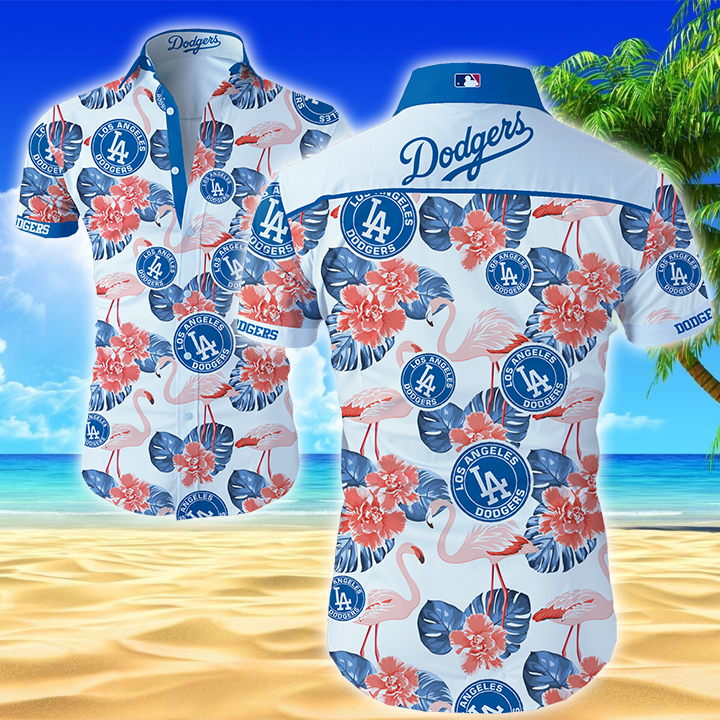 Los Angeles Dodgers Hawaiian Shirt Summer Button Up Los Angeles Dodgers Hawaiian Shirt Summer Button Up