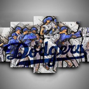Los Angeles Dodgers - Sport 5 Panel Canvas Art Wall Decor