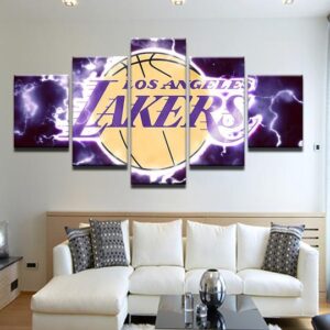 Los Angeles Lakers 2 - Sport 5 Panel Canvas Art Wall Decor