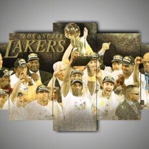 Los Angeles Lakers Basketball Team - Sport 5 Panel Canvas Art Wall Decor