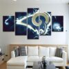 Los Angeles Rams 2 - Sport 5 Panel Canvas Art Wall Decor
