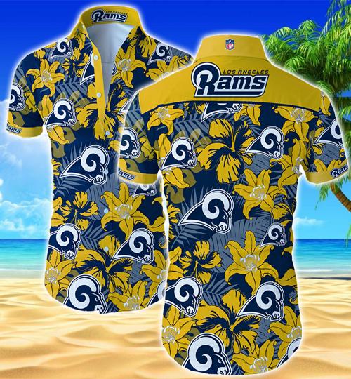 Los Angeles Rams Hawaiian Shirt Summer Button Up Los Angeles Rams Hawaiian Shirt Summer Button Up