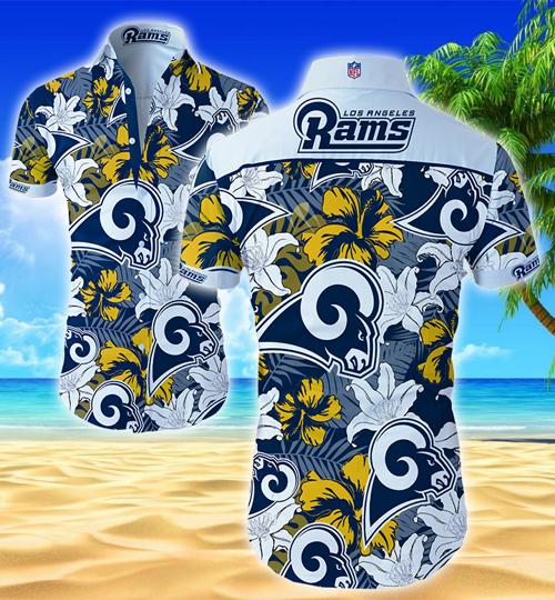 Los Angeles Rams Hawaiian Shirt Summer Button Up Los Angeles Rams Hawaiian Shirt Summer Button Up
