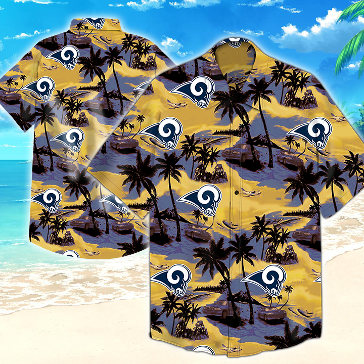 Los Angeles Rams Nfl Hawaiian Shirt Summer Button Up Los Angeles Rams Nfl Hawaiian Shirt Summer Button Up