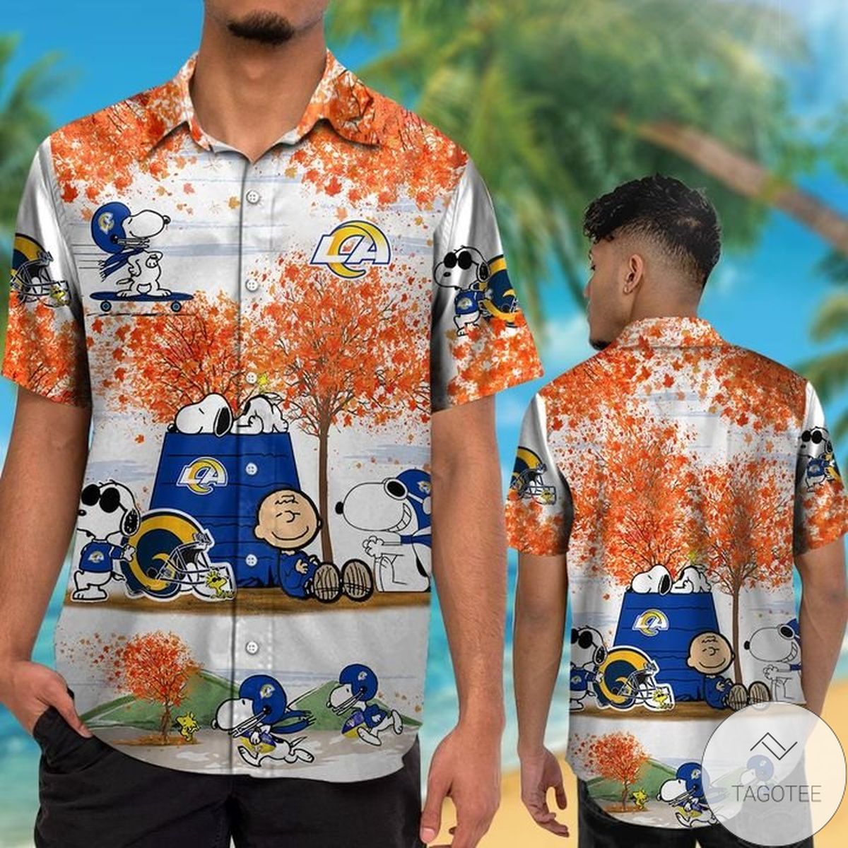 Los Angeles Rams Snoopy Autumn Hawaiian Shirt Los Angeles Rams Snoopy Autumn Hawaiian Shirt