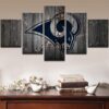 Los Angles Rams Sports Team - Sport 5 Panel Canvas Art Wall Decor