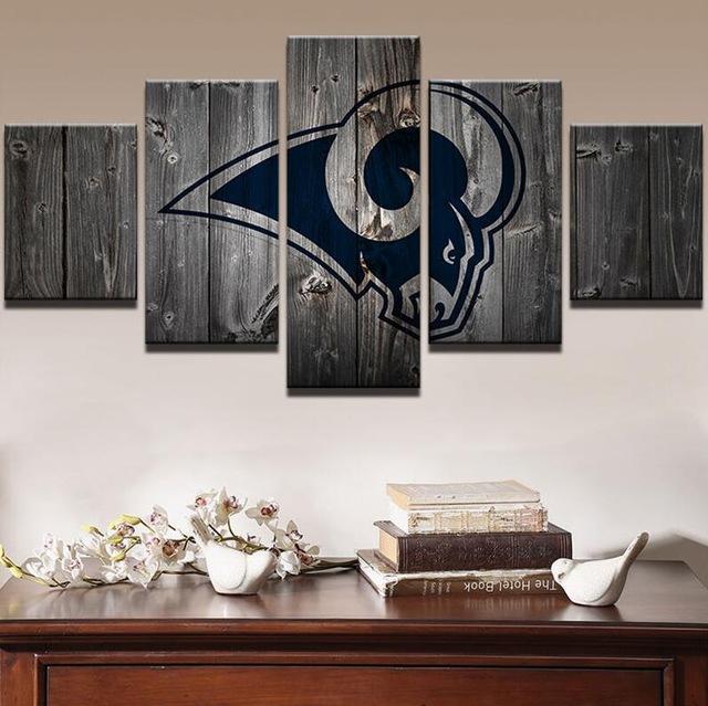 Los Angles Rams Sports Team - Sport 5 Panel Canvas Art Wall Decor Los Angles Rams Sports Team - Sport 5 Panel Canvas Art Wall Decor