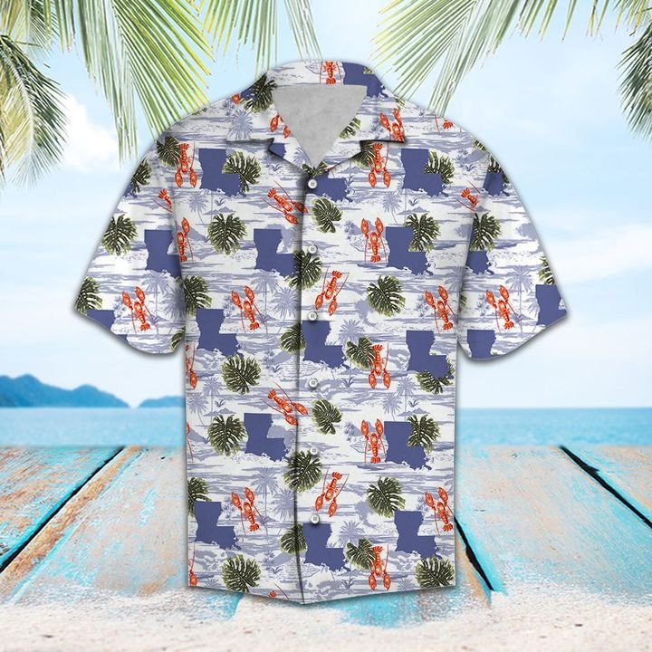 Louisiana Summer Hawaiian Shirt Summer Button Up Louisiana Summer Hawaiian Shirt Summer Button Up