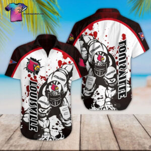 Louisville Cardinals Football Player Hawaiian Shirt