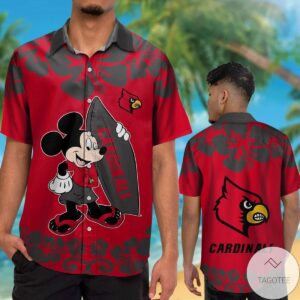 Louisville Cardinals & Mickey Mouse Hawaiian Shirt