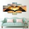 Love You Sunset - Abstract 5 Panel Canvas Art Wall Decor