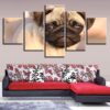 Lovely Dog 07 - Animal 5 Panel Canvas Art Wall Decor