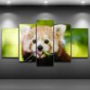 Lovely Red Panda - Animal 5 Panel Canvas Art Wall Decor