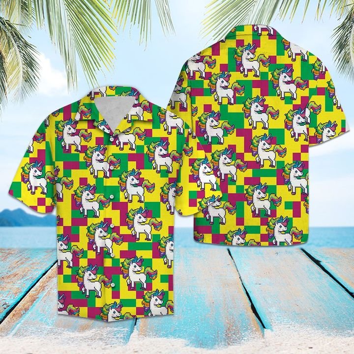 Lovely Unicorn Hawaiian Shirt Summer Button Up Lovely Unicorn Hawaiian Shirt Summer Button Up