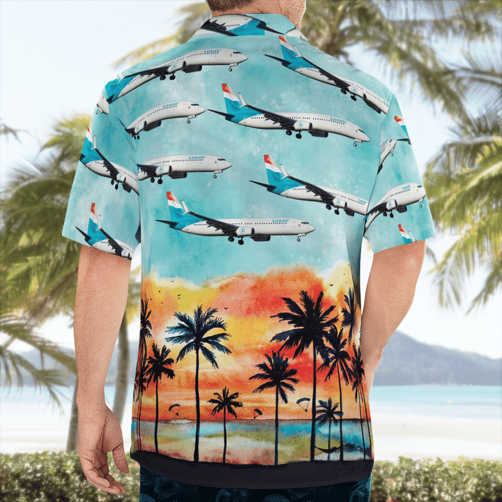 Luxair Boeing 737-8C9 Hawaiian Shirt Luxair Boeing 737-8C9 Hawaiian Shirt