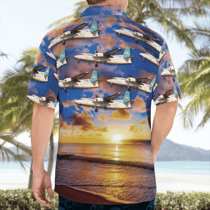 Luxair Fokker 50 Hawaiian Shirt Luxair Fokker 50 Hawaiian Shirt