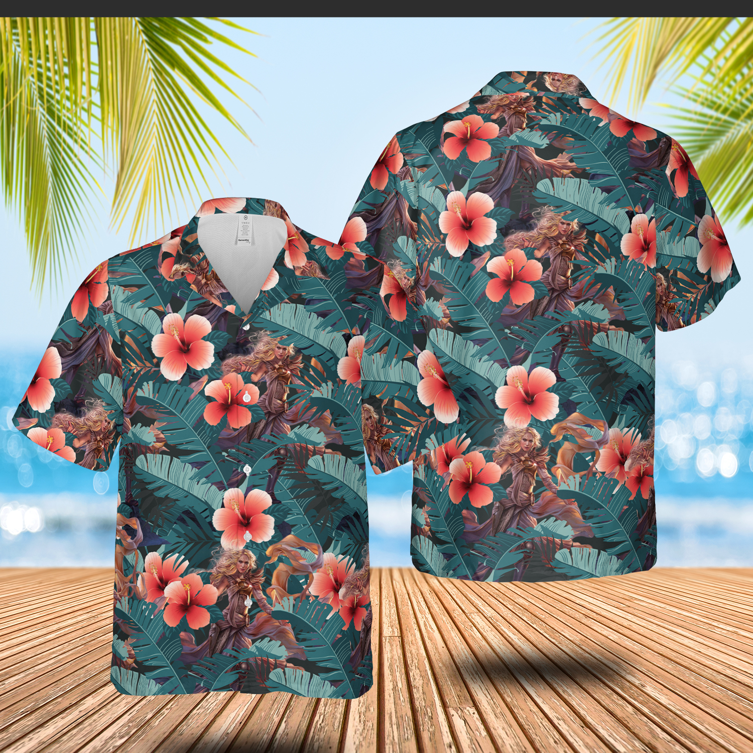 Magic The Gathering Serra Angel Hawaiian Shirt Magic The Gathering Serra Angel Hawaiian Shirt