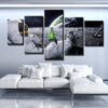 Man On The Moon - Space 5 Panel Canvas Art Wall Decor