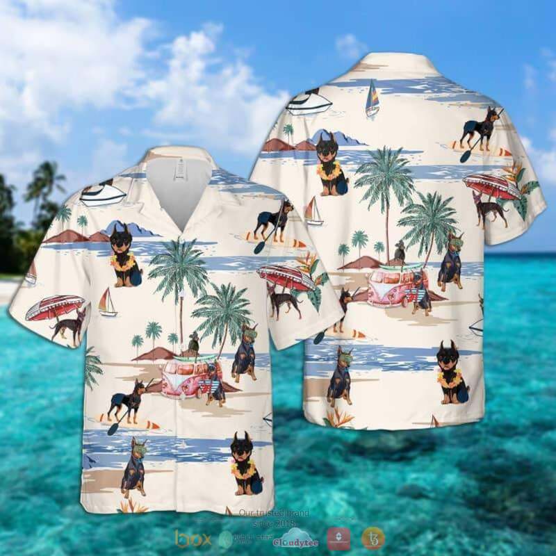 Manchester Terrier Summer Beach Hawaiian Shirt Manchester Terrier Summer Beach Hawaiian Shirt