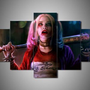Margot Robbie 1 - Dc 5 Panel Canvas Art Wall Decor
