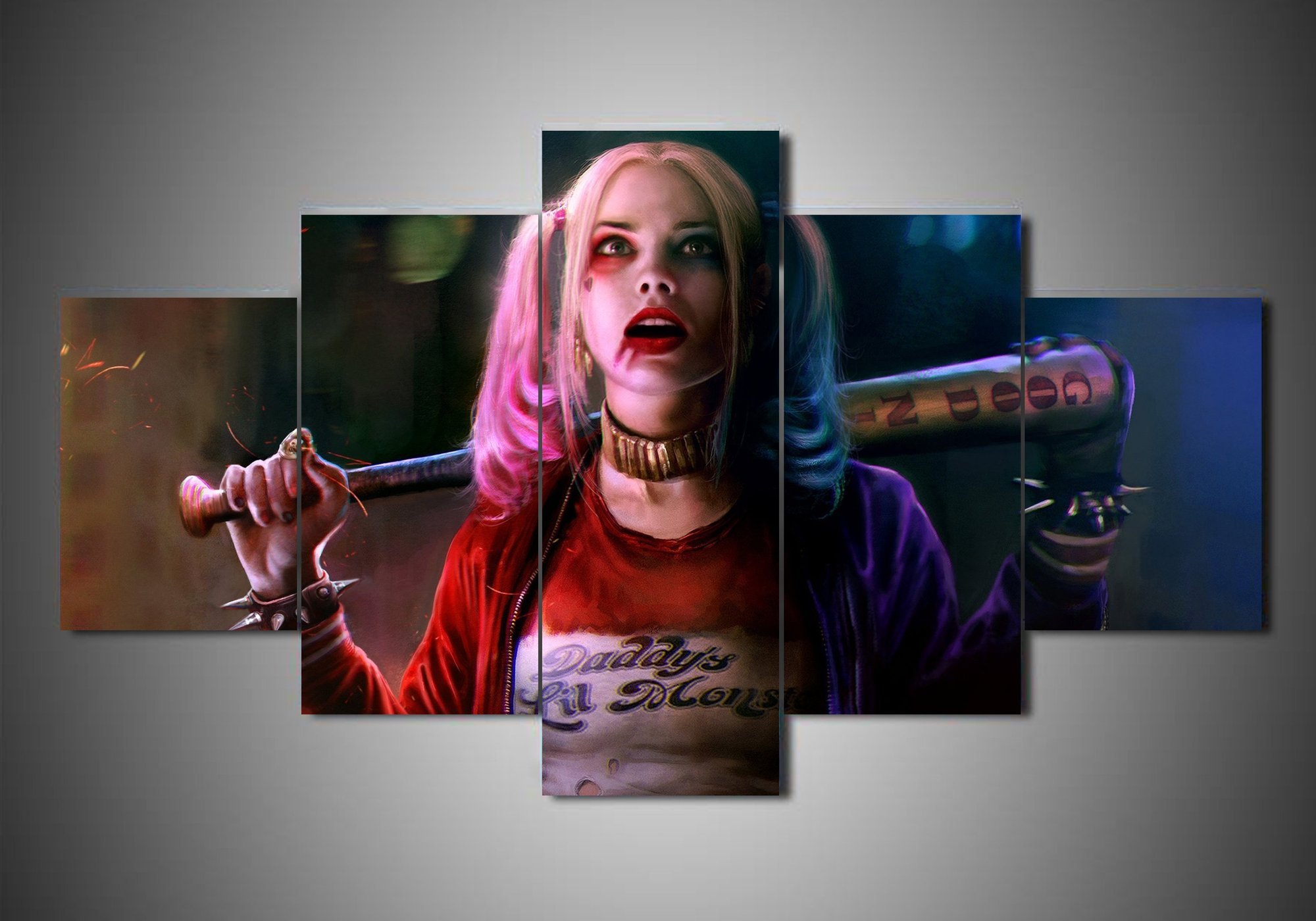 Margot Robbie 1 - Dc 5 Panel Canvas Art Wall Decor Margot Robbie 1 - Dc 5 Panel Canvas Art Wall Decor