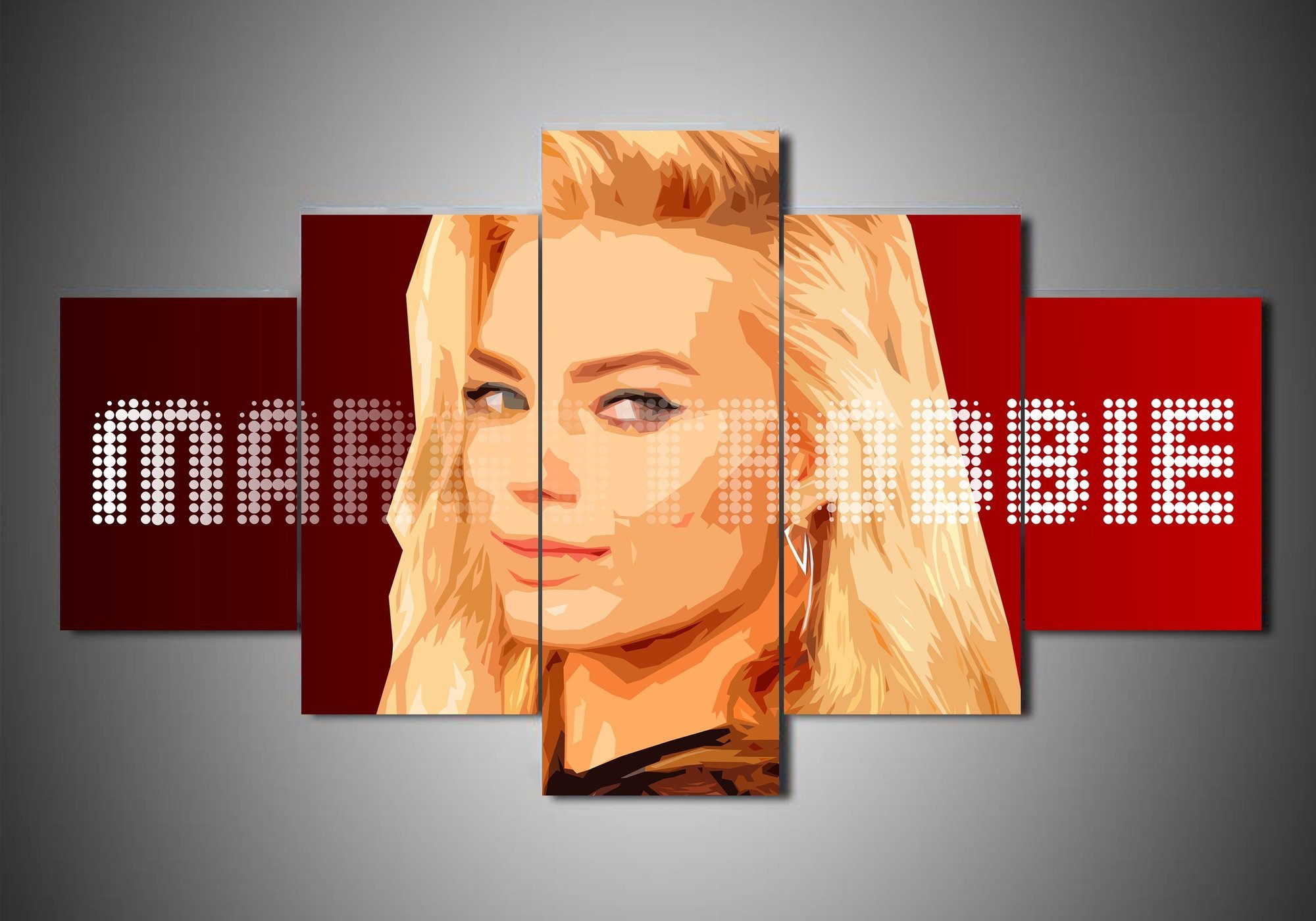 Margot Robbie 3 - Dc 5 Panel Canvas Art Wall Decor Margot Robbie 3 - Dc 5 Panel Canvas Art Wall Decor