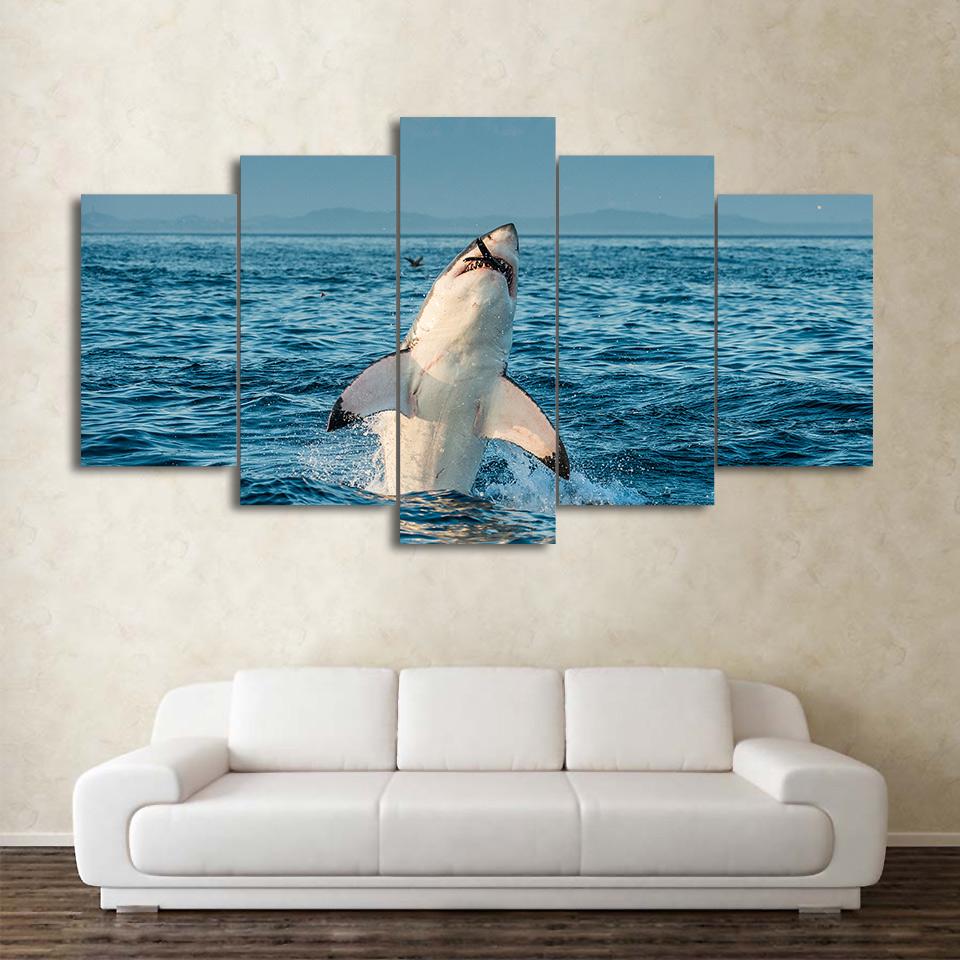Marine shark prey - Animal 5 Panel Canvas Art Wall Decor Marine shark prey - Animal 5 Panel Canvas Art Wall Decor