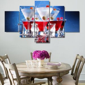 Martinis Bar Cocktails Liquor - Abstract Canvas Wall Ar
