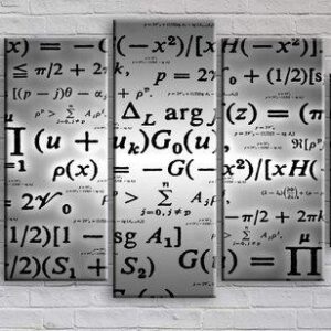Maths Sums Formulas - Abstract 5 Panel Canvas Art Wall Decor